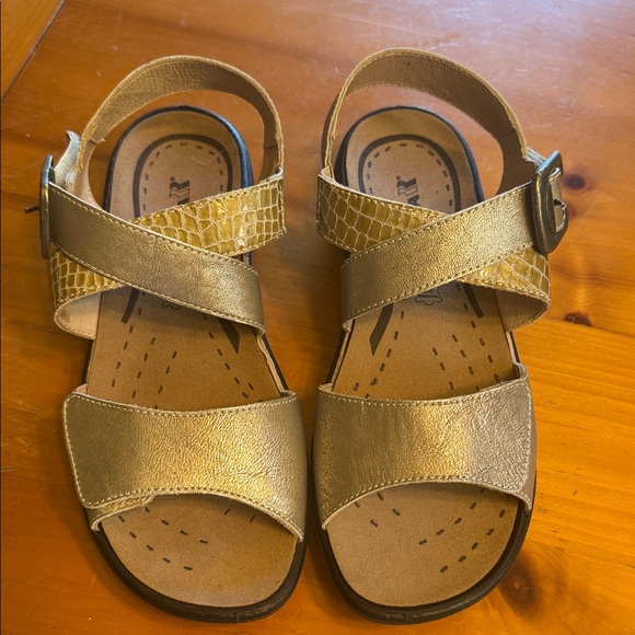 Romika Gold and Tan Women's Sandals - Picture 1 of 6